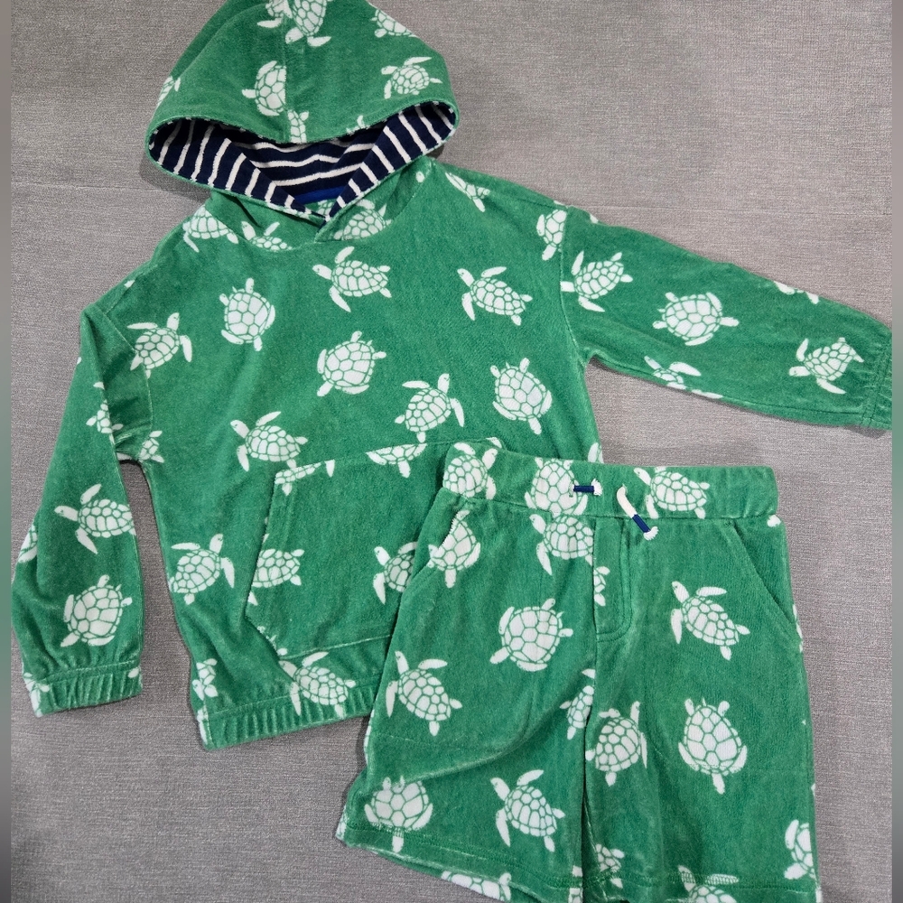 Mini Boden Green Turtle  Set